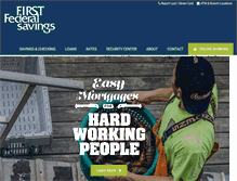 Tablet Screenshot of firstfederalbath.com